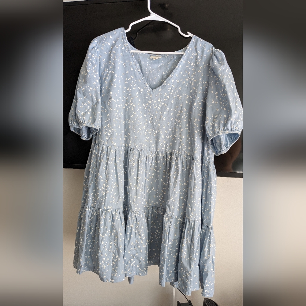 Blue floral dress